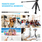 Selfie Stick Bluetooth, BlitzWolf 35 inch Super Long Extendable Selfie Stick with Wireless Remote and Tripod for iPhone Xs MAX/XR/XS/X/iPhone 8/8 Plus/iPhone 6/Galaxy S9/S9 Plus/Note 8/S8/S8 Plus/More