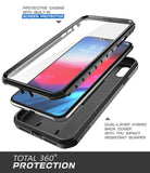 SUPCASE iPhone XR Case, Full-Body Rugged Holster Case with Built-in Screen Protector for Apple iPhone XR (2018 Release), Unicorn Beetle Pro Series (Black)
