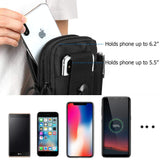 DOUN Outdoor Tactical Waist Bag EDC Molle Belt Waist Pouch Security Purse Phone Carrying Case for iPhone 8 plus Galaxy Note 9 S9 Or Less than 6.2 inches Smartphone - Black
