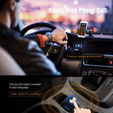ABOX Trekpow F10 Bluetooth FM Transmitter for Car-Wireless Bluetooth 4.2 in-Car Radio Adapter Car Kit with Handsfree Calling, 3 USB Ports, LED Display, Support TF Card, U-Disk, AUX Output
