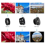 pehael 3-in-1 Clip On 180 Degree Fish Eye Lens Plus 0.67X Wide Angle Plus 10X Macro Lens, Universal HD Camera Lens Kit for iPhone 6S/6S Plus/6/Se/5/5S/Samsung/Blackberry
