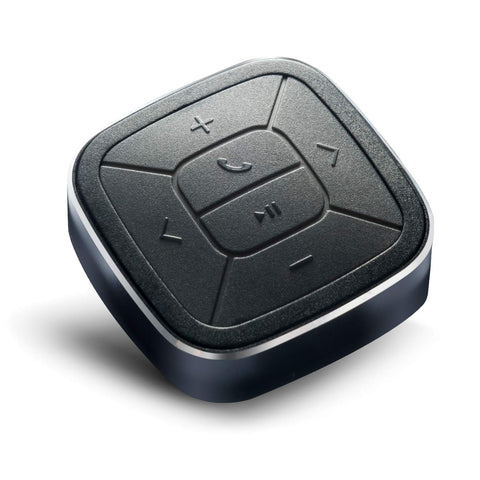 TUNAI Button Media Remote Control - Bluetooth 5.0 Wireless 6 Button Remote for iPhone and Android Smartphones - Play/Pause, Next/Last Track, Volume, Calls, Siri/Assistant, Camera and Video Recording