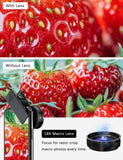 Phone Camera Lens, AOMAIS Pro Camera Lens Kit Compatible with iPhone/Samsung/Google Pixel etc, Macro and Wide Angle Lens with LED Light, Quick-Release Lanyard & Travel Case