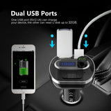 VicTsing (Upgraded Version) V4.1 Bluetooth FM Transmitter for Car, Wireless In-Car Bluetooth Adapter, Bluetooth Radio Transmitter Support Aux Input Output, TF Card and U-Disk, Hands-Free calls
