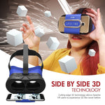 VIOTEK Spectre Folding Virtual Reality VR Headset Phone Accessory - Lightweight Glasses with Collapsible Case for Samsung Apple iPhone LG HTC Motorola Nokia Google Pixel and More!