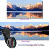 Anazalea for iPhone and Android Lens, Wide Angle & Macro Lens (Screwed Together), Cell Phone Camera Lens Kit for iPhone X XR XS Max 8 7 6S Plus Samsung S9 S8 and Android Phone with Travel Case