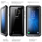 Samsung Galaxy S9+ Plus case, i-Blason [Ares] Full-body Rugged Clear Bumper Case with Built-in Screen Protector for Samsung Galaxy S9+ Plus 2018 Release (Grey/Black)