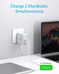 Anker 60W 2-Port USB C Charger, PowerPort Atom PD 2 [GaN Tech] Ultra Compact Foldable Type C Wall Charger, Power Delivery for MacBook Pro/Air, iPad Pro, iPhone XR/XS/Max/X/8, Pixel, Galaxy, and More