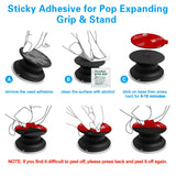 8 Pack 3M Sticky Adhesive Replacement Compatible with Socket Mount Base, VOLPORT VHB Sticker Pads for Car Magnetic Phone Holder and 2pcs Double Sided Tape for Collapsible Grip & Stand