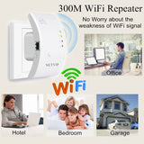 300Mbps WiFi Range Extender Signal Booster Wireless Repeater with Ethernet Port WPS Function Plug and Play, 2 in 1 Repeater/Access Point Mode, Build-in Antennas with High Speed, Work with Any Router