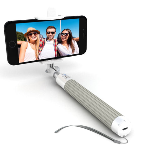 Premium 5-In-1 Bluetooth Selfie Stick For iPhone X XR XS 10 8 7 6 5, Samsung Galaxy S10 S9 S8 S7 S6 S5, Android - Selfie Sticks (Powered by USA Technology) - No Apps No Downloads No Batteries Required