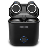 Bluetooth Headphones,Seacase 5.0 True Wireless Earbuds Deep Bass Stereo Sound Bluetooth Earphones Mini in-Ear Binaural Call Headsets with Built-in Mic and Charging Case for iPhone and Android Phones