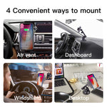 ROBOQI Automatic Wireless Car Charger, Qi-Certified Robotic Car Mount, Air Vent Phone Holder with Contact Sensor, Compatible with iPhone Xs/XS MAX/XR/X/8/8 + & Samsung Galaxy Note 9/S9/S8.