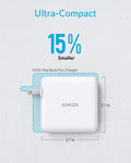 Anker 60W 2-Port USB C Charger, PowerPort Atom PD 2 [GaN Tech] Ultra Compact Foldable Type C Wall Charger, Power Delivery for MacBook Pro/Air, iPad Pro, iPhone XR/XS/Max/X/8, Pixel, Galaxy, and More