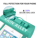 [Vacuum Design] RAIN ALLEY Universal Waterproof Case, Swimming Snorkeling, IPX8 Waterproof Phone Pouch Dry Bag for iPhone X/XS/XR/XS MAX/8/7/6/6s Plus Samsung Galaxy S9/S8 Huawei up to 6.0" – Blue