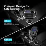 VicTsing (Upgraded Version) V4.1 Bluetooth FM Transmitter for Car, Wireless In-Car Bluetooth Adapter, Bluetooth Radio Transmitter Support Aux Input Output, TF Card and U-Disk, Hands-Free calls