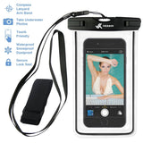 ⚡ [ Premium Quality ] Universal Waterproof Phone Holder with ARM Band & Lanyard - Best Grade Water Proof, Dustproof, Snowproof & Shockproof Pouch Bag Case for Apple iPhone, Android and All Smartphone