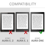 kwmobile Origami Case for Kobo Aura ONE - Ultra Slim Fit Premium PU Leather Cover with Stand - Red