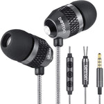 Betron B25 Noise Isolating in Ear Canal Headphones Earphones with Pure Sound and Powerful Bass for iPhone, iPad, iPod, Samsung Smartphones and Tablets (Black with Remote)