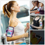 iPhone & Phone Armband Running Workout Holder for iPhone Xs Max, XR, 8 Plus,7 Plus,6s Plus, Samsung Galaxy S9+/ Note9, LG, Pixel, MOTO, with their CASE on, Fitness Gym Gear for sports, exercise-Purple