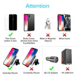 DOCA Magnetic Wireless Car Charger, QI Wireless Car Charger Air Vent Mount Holder for i Phone XR,XS,Max,X,8,8P, Samsung Galaxy Note 8 S8/S8 Plus S7 Edge and All Wireless Enabled Devices