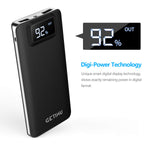 GETIHU Portable Charger, LED Display 10000mAh Power Bank, 4.8A 2 USB Ports High-Speed Battery Backup with Flashlight, Compatible with iPhone Xs X 8 7 6s Plus Samsung Galaxy Note 9 S9 iPad Tablet etc.