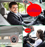Car Speakerphone AUTO Power ON Wireless in Car Speaker Handsfree Sun Visor Car Kit Portable Enhance Bass Build in Mic Car Charger for All Smartphone Support Music Streaming, Calls
