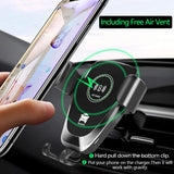 Car Cup Phone Holder&Gravity Air Vent Wireless Car Mount,[10W Qi Fast Charge] Universal Car Charger Compatible for Samsung Galaxy S10e/S10/S9/Note9,iPhone X/XR/XS Max,Huawei P30 Pro,QI-Enabled Phone