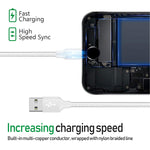 iPhone Charger,MFi Certified Lightning Cables 5Pack 2X3FT 2X6 10FT to USB Syncing Data and Nylon Braided Cord Charger for iPhone Xs/Max/XR/X/8/8Plus/7/7Plus/6S/6S Plus/SE/iPad and More - Silver