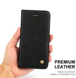 iPhone 6S Plus Case iPhone 6 Plus Case, SINIANL Leather Case Flip Folio Book Case Wallet Cover with Card Slots & ID Holder Kickstand Feature and Magnetic Closure for iphone 6 Plus / 6S Plus Black