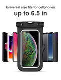 Mpow Universal Waterproof Case, IPX8 Waterproof Phone Pouch Dry Bag Compatible for iPhone Xs Max/Xs/Xr/X/8/8plus/7/7plus/6s/6/6s plus Galaxy s9/s8/s7 Note 9/8 Google Pixel HTC12 (Black 2-Pack)