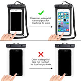 Capshi Waterproof Phone Pouch, 2 Pack Universal Waterproof Case Waterproof Phone Case IPX8 Available TPU Clear Dry Bag for iPhone X/Xs/XR/8/8plus/7/6s/6 Samsung up to 6.3"