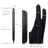 Stylus Pen, XIRON Active Stylus Pens for Touch Screens, 1.5mm Fine Point Smart Digital Pencil Compatible iPad and Most Tablet with Glove (Active Stylus Pen Black)