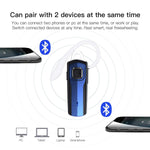 Bluetooth Headset, Wireless Earpiece with Mic Mute Handsfree Headset Bluetooth in-Ear Earbuds for Business/Office/Driving Support/Tablet/Samsumg - Gray