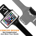 Sweat Resistance Armband Cell Phone Running Holder for iPhone X/8/7/6/6s & Galaxy S7/S6/S5-YORJA Sports Arm Band Case for Jogging,Workout,Hiking,Gym-with Key Slot,Card & Money Pocket (Black)