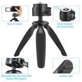 Heavy Duty Tripod, UBeesize Phone Camera Tabletop Mini Tripod Cell Phone Clip Holder, Compatible with iPhone, Smartphones, Gopro, Webcams, Compact Cameras DSLRs