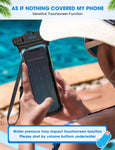 Mpow Waterproof Phone Pouch, Full Transparency IPX8 Waterproof Case with Adjustable Lanyard Universal Dry Bag Compatible for iPhone Xs Max/XS/XR/X/8, Galaxy S9,Note 8, Google up to 6.5" 2-Pack