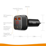 Roav by Anker, SmartCharge F0 FM Transmitter/Bluetooth Receiver/Car Charger with Bluetooth 4.2, 2 USB Ports, PowerIQ, and AUX Output (No Dedicated App)