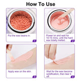 Wax Warmer, Portable Electric Hair Removal Kit for Facial &Bikini Area& Armpit-- Melting Pot Hot Wax Heater accessories Total Body Waxing Spa or Self-waxing Spa in Home For Girls & Women & Men