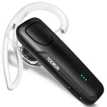TOORUN Bluetooth Headset 10 Hours Playing Time with Voice Reminder and Noise Cancelling Mic Compatible with Android and iOS Smart Phones-Black