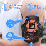 VUP Running Armband [All Screen Friendly, Detachable & 360°Rotatable] for iPhone Xs Max/Xs/XR/8 Plus/7 Plus/6s Plus/6, Galaxy S10 Plus/ S9 Plus/ S8/ A8 Plus, Note 4/5/8/9, Google Pixel 3/2 XL-Black