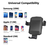 Qi Certified Fast Wireless Car Charger Mount, Automatic Gravity 10W Qi Fast Charging Car Phone Holder Air Vent Compatible for iPhone XS/MAX/XR/X/8/8+, Samsung Galaxy 9/S9/S9+/S8/S8+
