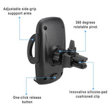 Beam Electronics Universal Smartphone Car Air Vent Mount Holder Cradle for iPhone XS XS Max X 8 8 Plus 7 7 Plus SE 6s 6 Plus 6 5s 5 4s 4 Samsung Galaxy S6 S5 S4 LG Nexus Sony Nokia and More…