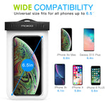 MoKo Waterproof Phone Pouch [2 Pack], Underwater Waterproof Cellphone Case Dry Bag with Lanyard Armband Compatible with iPhone X/Xs/Xr/Xs Max, 8/7/6s Plus, Samsung S10/S9/S8 Plus, S10 e, Up to 6.5"