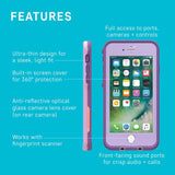 Lifeproof FRĒ SERIES Waterproof Case for iPhone 8 Plus & 7 Plus (ONLY) - Retail Packaging - NIGHT LITE (BLACK/LIME)