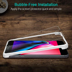 LK [3 Pack] Screen Protector for iPhone 8 Plus and iPhone 7 Plus Tempered Glass Case Friendly DoubleDefence [Alignment Frame Easy Installation] with Lifetime Replacement Warranty