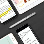 Stylus Pen for Apple iPad, Capacitive Rechargeable Pen Replaceable Fine Point Rubber Tips 2mm Styli for All Apple iPad/iPhone/iPad Pro/iPhone X with 4 Replaceable Fine Point Rubber Tips