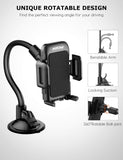 Mpow 033 Cell Phone Holder for Car, Windshield Long Arm Car Phone Mount with One Button Design and Anti-Skid Base Car Holder Compatible iPhone Xs MAX/XS/XR/X/8/7/7P/6s, Galaxy S6/S7/S8,Google,Huawei