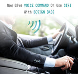Besign BK02 Bluetooth 5.0 in-car Speakerphone, Wireless Car Kit for Hands-Free Talking & Music Streaming, Connect Two Phones, Auto On Off