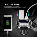 VicTsing (Upgraded Version) V4.1 Bluetooth FM Transmitter for Car, Wireless in-Car Bluetooth Adapter, Bluetooth Radio Transmitter Support Aux Input Output, TF Card and U-Disk, Hands Free Calls-Grey